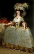 Francisco de Goya Maria Luisa of Parma wearing panniers oil painting on canvas